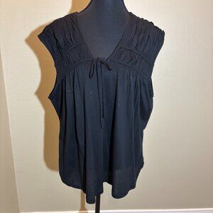 NWT Loft Tunic Top Black Sleeveless